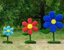 Топиари композиция цветы - газон Eco + Deluxe Топиари композиция цветы - газон Eco + Deluxe