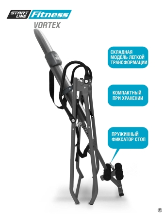 Инверсионный стол Vortex серо-серебристый с подушкой, фото 6