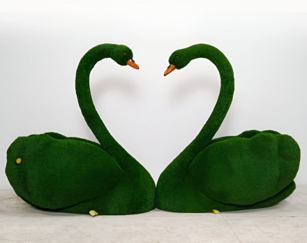 Топиари композиция лебеди Софи, модель 1 - газон Eco, фото 1