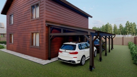 Навес для машин ОТТО Несущий каркас, фото 4