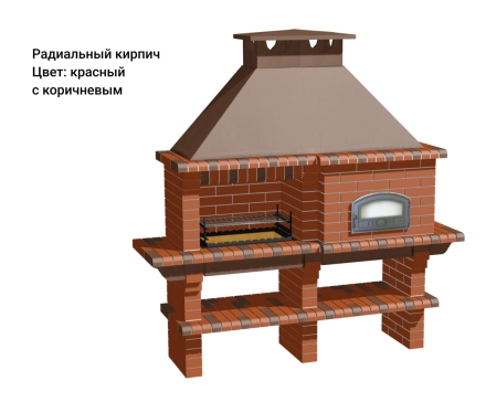 Печь Аристократ 760 Радиальный кирпич коричневый , фото 10