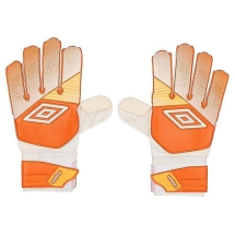 Перчатки вратарские тренировочные "Umbro Velocita Club Glove", р.11, бело-оранжево-желтые 