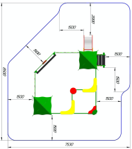 Песочный дворик Лесная поляна ПС-09 с горкой для детской площадки