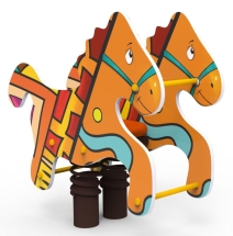 Качели на пружине «Лошадка», паттерн "Этник" КЧ031.01 Качели на пружине «Лошадка», паттерн "Этник" КЧ031.01