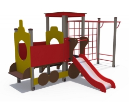 Детский игровой комплекс Паровозик с рукоходом и горкой Н-750 ДИФ 01291, фото 1