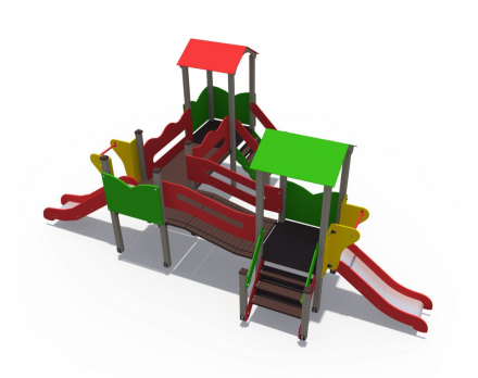 Детский игровой комплекс горки 900 и 750 мм ДИО 10212.1, фото 1