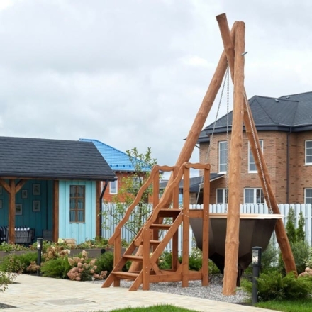 Сибирский банный чан "Бриллиант Сибири" на бревнах + печь (черный металл) 1850 мм, фото 1