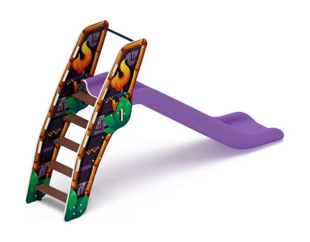 Горка пластиковая - ИО 42.01.01-02 - (сиреневый скат) H=1200 (Майя), фото 4