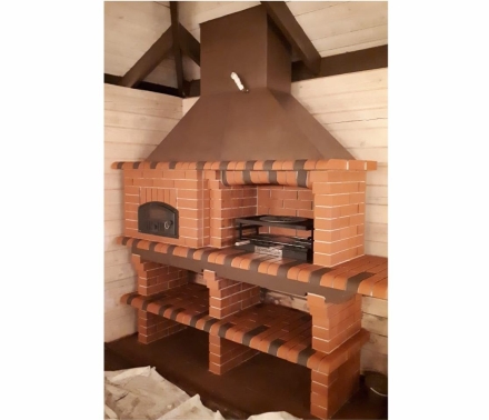 Печь Аристократ 760 Прямоугольный кирпич графитовый серый, фото 1