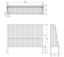 Ворота для минифутбола антивандальные из нержавеющей стали