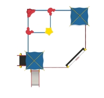 Песочный дворик Коралл ПС-16.3 с горкой для детской площадки