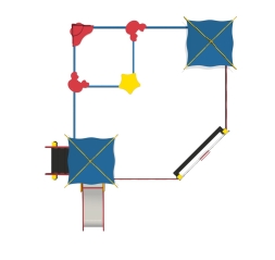 Песочный дворик Коралл ПС-16.3 с горкой для детской площадки, фото 4