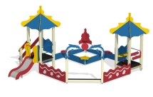 Песочный дворик Коралл ПС-16.3 с горкой для детской площадки