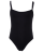 Купальник гимнастический на бретелях, хлопок, черный, р. 30-34