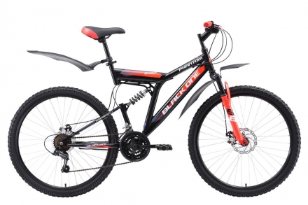 Велосипед Black One Phantom FS 26 D чёрный/красный/белый 20&quot;, фото 1