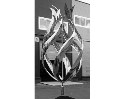 Скульптура из нержавеющей стали Бутон Увеличенный размер, фото 1