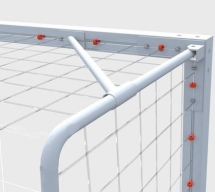 Ворота для хоккея на траве алюминиевые 3,66х2,14 (м) HB-1P