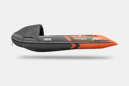 Gladiator C 370 AL ACTIVE Оранжево-темносерый моторная лодка ПВХ Алюминиевый пайол, фото 6