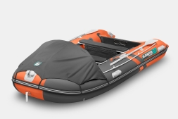 Gladiator C 370 AL ACTIVE Оранжево-темносерый моторная лодка ПВХ Алюминиевый пайол, фото 1