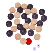 Нарды кожаные "Египет" средние (Россия, дерево, 50х25х5 см)