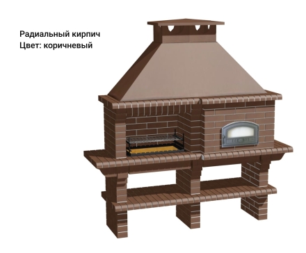 Печь Аристократ 760 Прямоугольный кирпич микс коричневого с желтым, фото 9