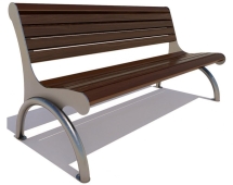 Скамейка парковая Берлин, Сосна 1,2 м