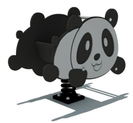 Качалка на пружине Панда КНП-091 для детской площадки, фото 1