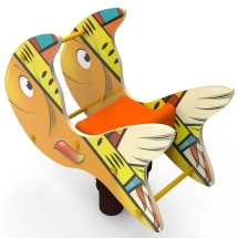 Качели на пружине «Рыбка», паттерн "Этник" КЧ032.01 Качели на пружине «Рыбка», паттерн "Этник" КЧ032.01