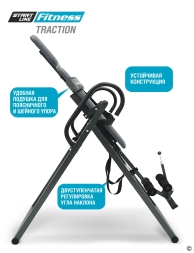 Инверсионный стол TRACTION серо-серебристый с подушкой, фото 8