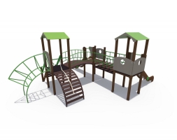 Детский игровой комплекс Браун Наш дворик Н-1200 ДИО 04061, фото 1