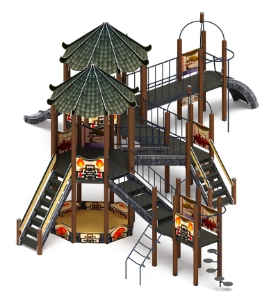 Карнавал (шанхай) - ДИК 2.22.07-02 - Игровой комплекс H=1200, фото 2