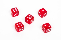 Кости игральные акриловые 15 мм, 1 шт