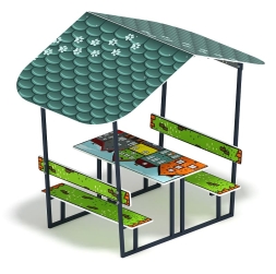 Столик детский с навесом (город) - МФ 31.01.08-05, фото 3