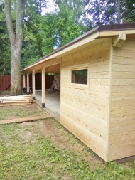 Навес для машин с хозблоком ТРУВИЛЬ Несущий каркас, фото 4