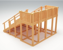 Зимняя деревянная горка “Зима wood”-4