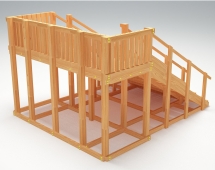 Зимняя деревянная горка “Зима wood”-4