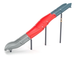 Пластиковая горка L3,8 H2,4 из 7-ми сегментов для детской площадки, фото 2 Пластиковая горка L3,8 H2,4 из 7-ми сегментов для детской площадки, фото 2