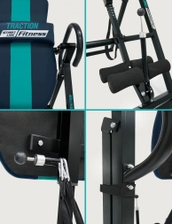 Инверсионный стол TRACTION сине-бирюзовый с подушкой, фото 10