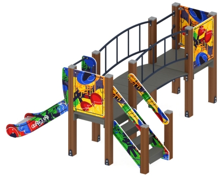 Детская игровая площадка Карапуз Граффити ДИК 1.001.03-03 Н=750, фото 4