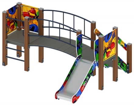 Детская игровая площадка Карапуз Граффити ДИК 1.001.03-03 Н=750, фото 1