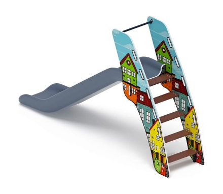 Горка пластиковая - ИО 42.01.01-05 - (серый скат) H=1200 (Город), фото 3