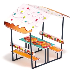 Столик детский с навесом (пряник) - МФ 31.01.08-06, фото 2