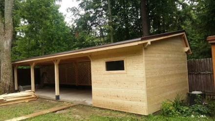 Навес для машин с хозблоком ТРУВИЛЬ Базовая комплектация, фото 5