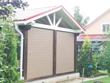 Деревянный навес КЕМБРИДЖ Несущий каркас, фото 6