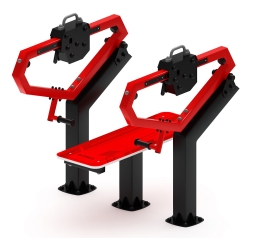 Жим лежа (красный) - Уличный тренажер - СТ 026-11.П, фото 5 Жим лежа (красный) - Уличный тренажер - СТ 026-11.П, фото 5