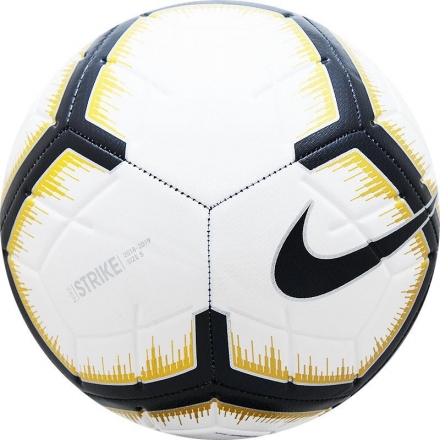 Мяч футбольный любительский &quot;NIKE Strike&quot;, р.5, бело-черно-золотистый , фото 1