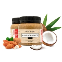 Протеиновая паста с миндалем, кокосом и стевией, в пластике, 250г Протеиновая паста с миндалем, кокосом и стевией, в пластике, 250г