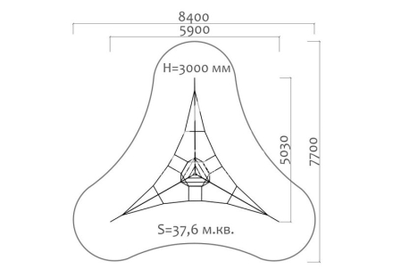 Пространственная канатная конструкция, фото 2