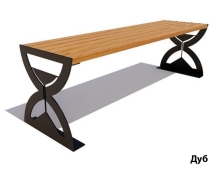 Парковая скамейка Часы, Сосна 0,6 м Парковая скамейка Часы, Сосна 0,6 м