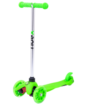 Самокат 3-колесный Zippy 3D, 120/80 мм, зеленый